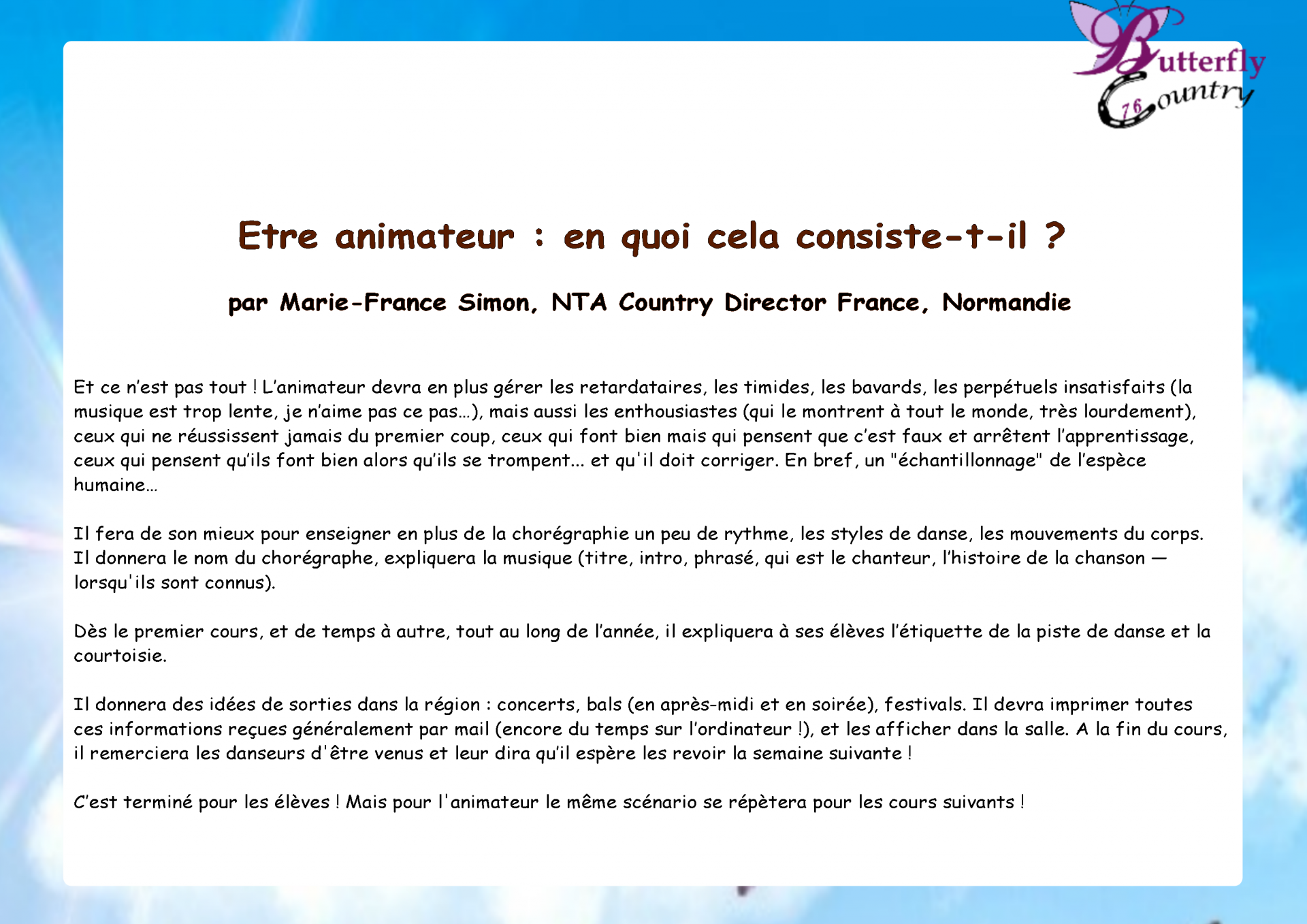 Etre animateur en quoi cela consiste t il 2