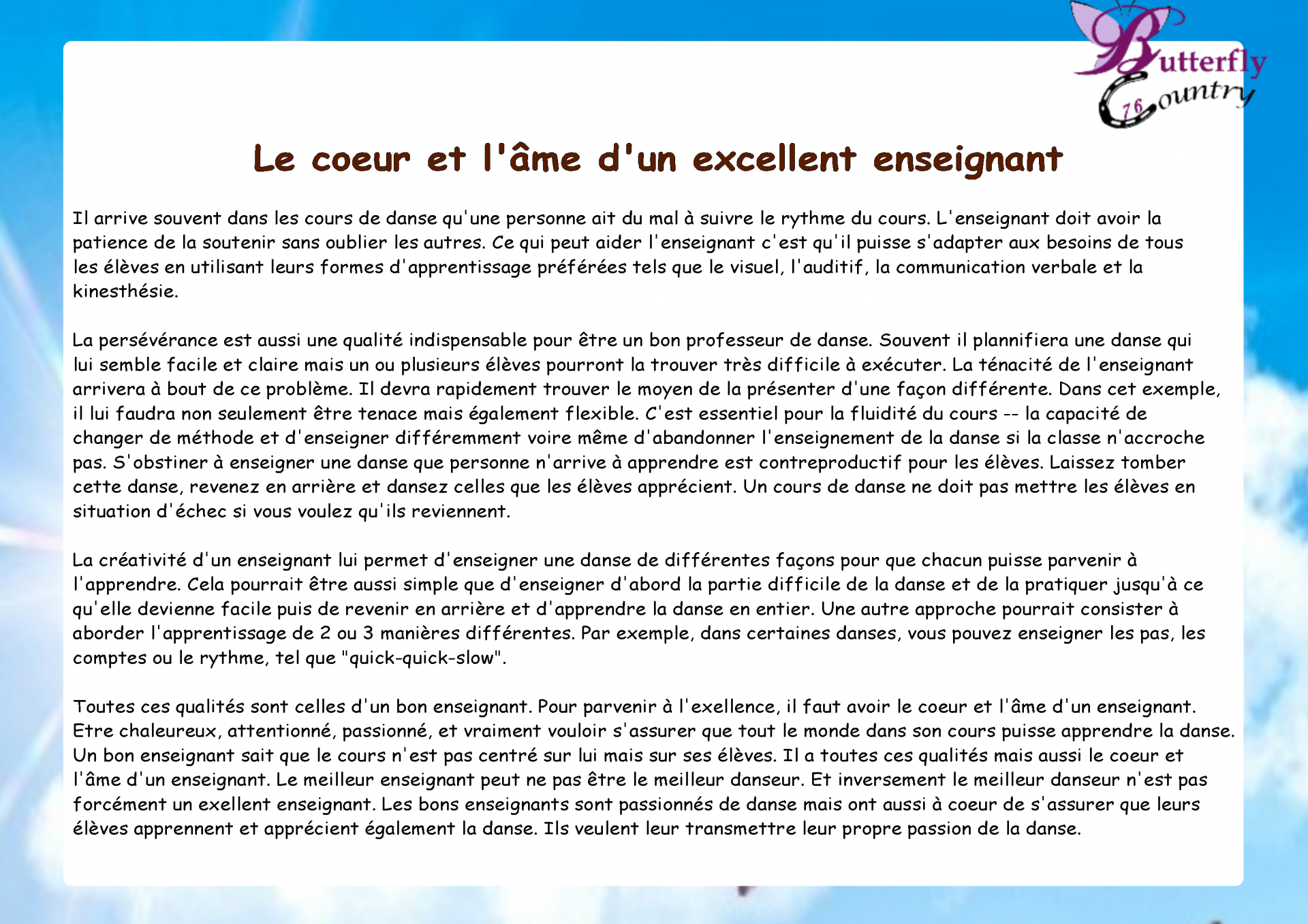 Le coeur et l ame d un excellent enseignant 2