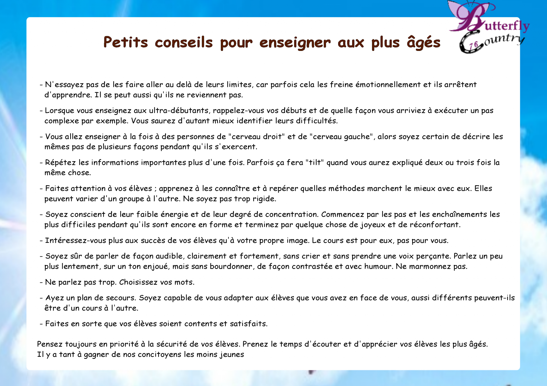 Petits conseils pour enseigner aux plus ages 2